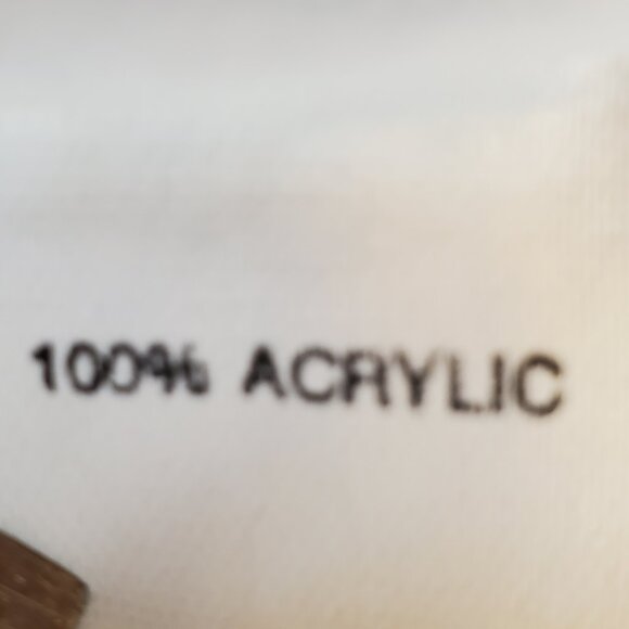 Vintage 100% Acrylic Blanket Full Double Satin Trim 85" x 87" White Ivory Soft - Picture 3 of 8